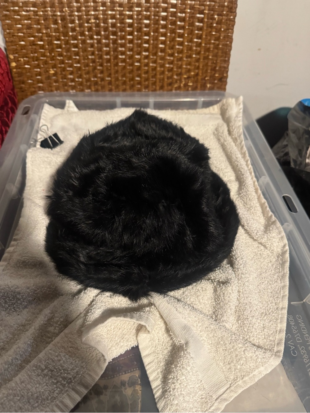 Black Faux Fur Bucket Hat - Women Accessories
